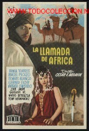 Foglietti di film di film antichi di cinema: La llamada de Africa