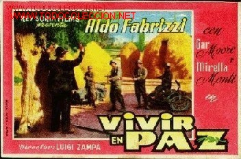 Flyers Publicitaires de Films Anciens: Vivir en paz