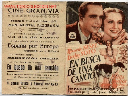 Cine: EN BUSCA DE UNA CANCION, CIFESA  , PROGRAMA DOBLE - Foto 1