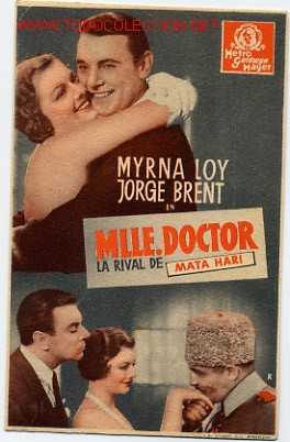 Foglietti di film di film antichi di cinema: MLLE. DOCTOR, TARJETA METRO.