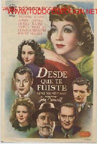 Foglietti di film di film antichi di cinema: Desde que te fuistes