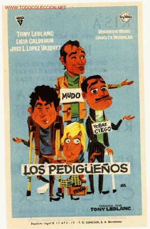 Folhetos de m&atilde;o de filmes antigos de cinema: LOS PEDIGUE&Ntilde;OS