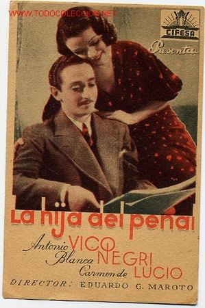 Flyers Publicitaires de Films Anciens: TARJETA , LA HIJA DEL PENAL , CIFESA , S65