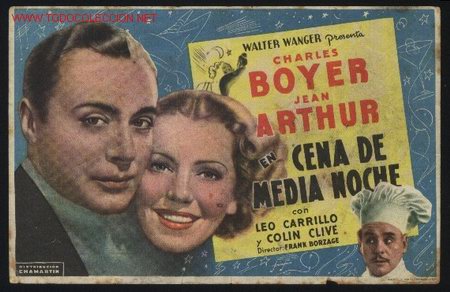 Cine: Q-04300- CENA DE MEDIA NOCHE (History is Made at Night) Charles Boyer - Jean Arthur - Leo Carrillo