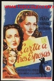 Foglietti di film di film antichi di cinema: Carta a tres esposas