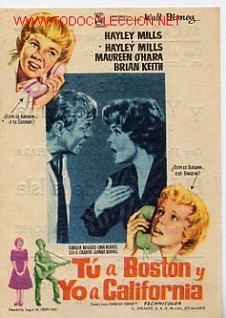 Kino: TU A BOSTON Y YO A CALIFORNIA  ,  SENCILLO ,  NO  TIENE CINE IMPRESO , PM4405