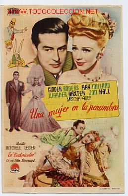 Foglietti di film di film antichi di cinema: UNA MUJER EN LA PENUMBRA  ,  SENCILLO ,  SI  TIENE CINE IMPRESO , PM4472