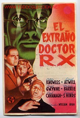 Foglietti di film di film antichi di cinema: EL EXTRA&Ntilde;O DOCTOR RX , SENCILLO ,  SI TIENE  CINE IMPRESO , PM4487