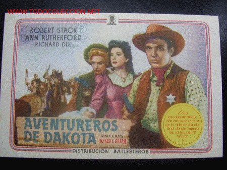 Cine: AVENTUREROS DE DAKOTA. Robert Stack - Foto 1