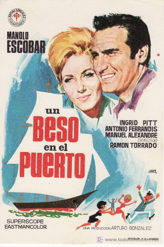 Cine: PROGRAMA DE MANO.UN BESO EN EL PUERTO.MANOLO ESCOBAR. - Foto 1