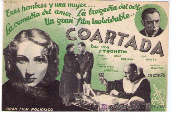 Cine: Coartada, de Eric Von Stroheim - Foto 1