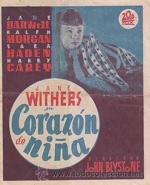 Cine: corazon de ni&ntilde;a. programa doble, ver imagenes - Foto 1
