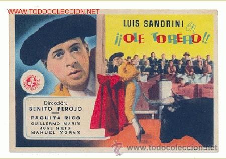 Cine: &iexcl;&iexcl;Ole torero!! - Folleto de cine - Foto 1