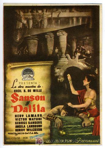 Cine: SANSON Y DALILA , SENCILLO , S1337 - Foto 1