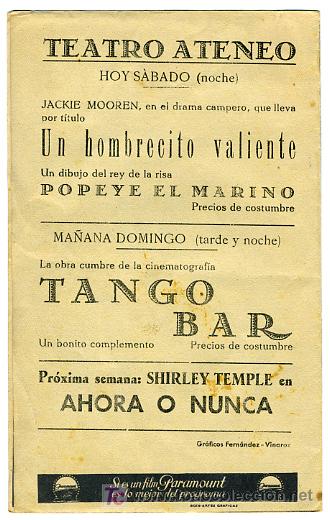 Cine: TANGO BAR , DOBLE , S1361 - Foto 2
