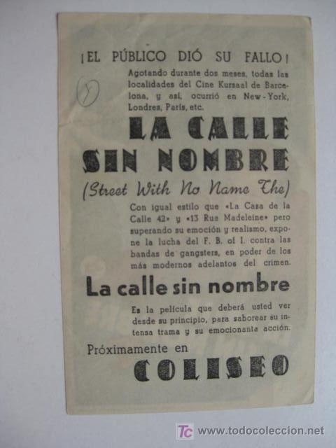 Cine: LA CALLE SIN NOMBRE. -  SOLIGO - Foto 2