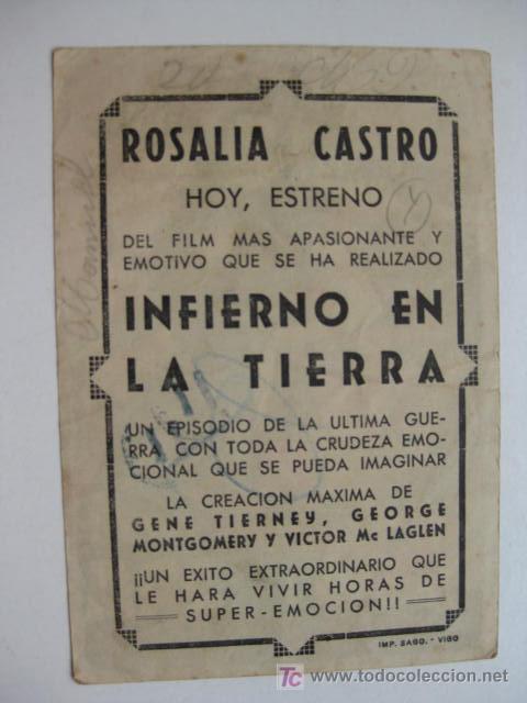 Cine: INFIERNO EN LA TIERRA . -  SOLIGO - Foto 2