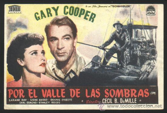 Cine: P-9045- POR EL VALLE DE LAS SOMBRAS (The Story of Dr. Wassell) (MALAGA CINEMA) Gary Cooper