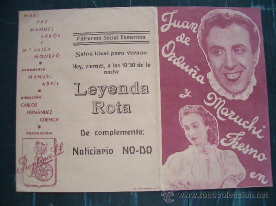 Cine: LEYENDA ROTA (DORSO IMPRESO - Foto 2
