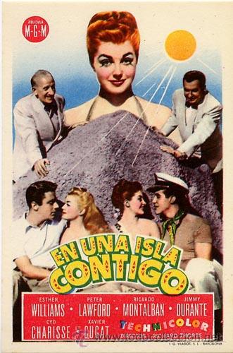 Cine: EN UNA ISLA CONTIGO PROGRAMA SENCILLO MGM ESTHER WILLIAMS - Foto 1