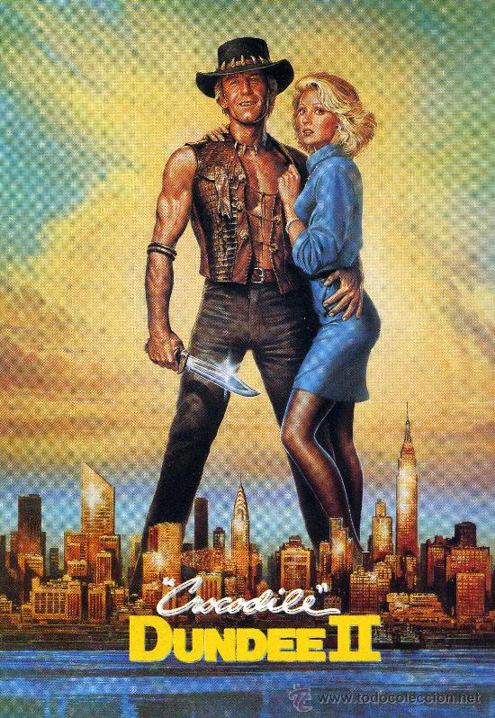 Cine: Cocodrilo Dundee II (Tr&iacute;ptico original de esta pel&iacute;cula. Programa de mano) - Foto 1