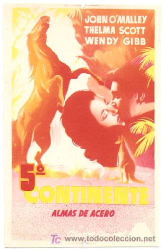  Flyers Publicitaires de films Anciens: QUINTO CONTINENTE PROGRAMA SENCILLO MICHAEL PATE C