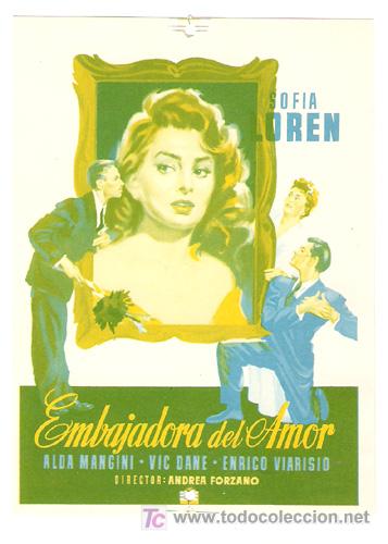 Cine: EMBAJADORA DEL AMOR PROGRAMA SENCILLO MAHIER SOFIA LOREN F - Foto 1