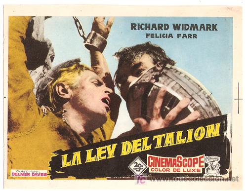 Cine: LA LEY DEL TALION PROGRAMA SENCILLO CHAMARTIN WESTERN RICHARD WIDMARK E - Foto 1