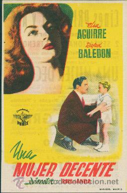 Cine: UNA MUJER DECENTE - Foto 1