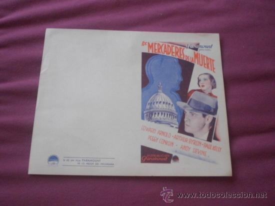Cine: PROGRAMA FOLLETO DE MANO DE LA PEL&Iacute;CULA - LOS MERCADERES DE LA MUERTE- - Foto 1