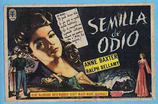 Cine: SEMILLA DE ODIO. ANNE BAXTER, RALPH BELLAMY. DIR. JOHN BRAHM. - Foto 1