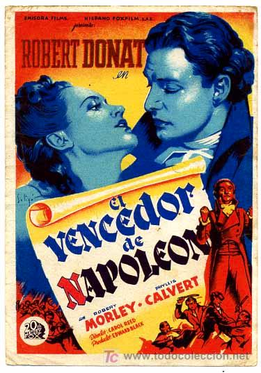 Cine: EL VENCEDOR DE NAPOLEON , SOLIGO  , SENCILLO  .   PM9534