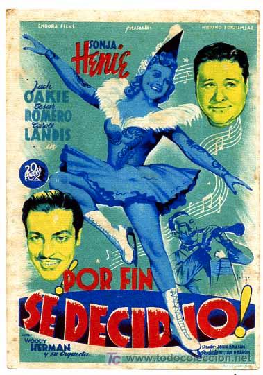 Cine: POR FIN SE DECIDIO , SOLIGO  , SENCILLO  .   PM9535
