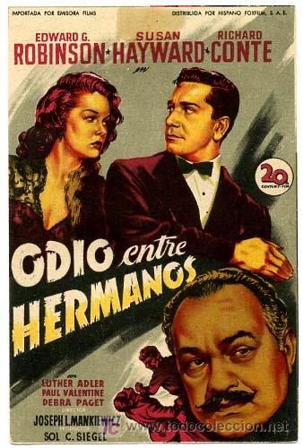 Cine: ODIO ENTRE HERMANOS , SOLIGO  , SENCILLO  .   PM9540