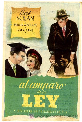 Cine: AL AMPARO DE LA LEY   , SENCILLO .   PM9581 - Foto 1