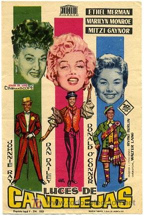 Cine: LUCES DE CANDILEJAS , MARILYN MONROE  , SENCILLO   . PM9475