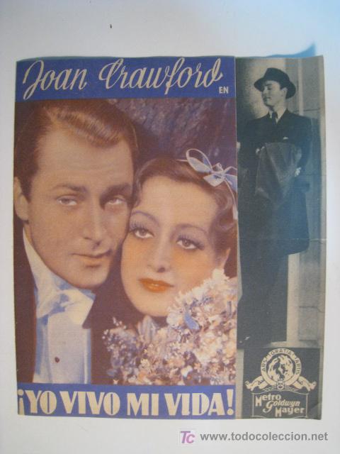 Cine: YO VIVO MI VIDA - 1936. PROGRAMA CINE DOBLE - Foto 1