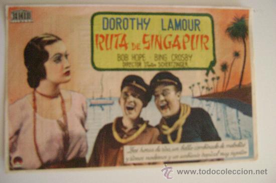  Flyers Publicitaires de films Anciens: RUTA DE SINGAPUR    F037