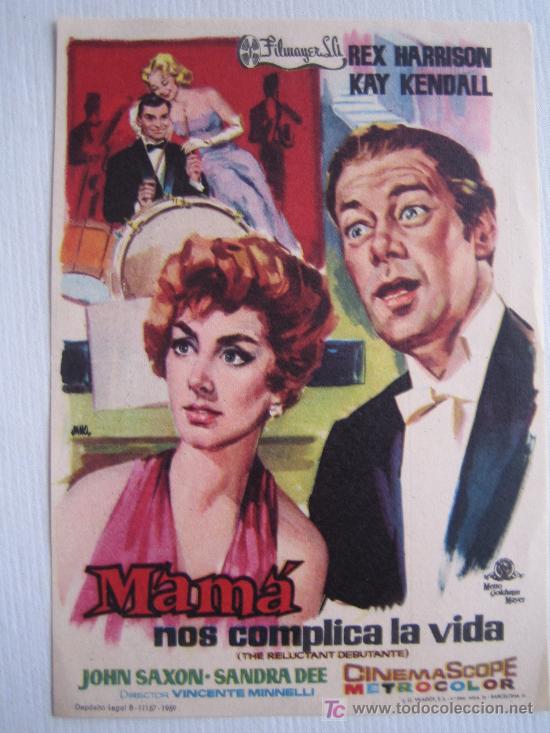 Folhetos de m&atilde;o de filmes antigos de cinema: Folleto de mano - mama nos complica la vida - filmayer