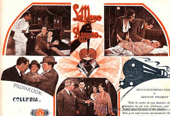 Cine: PROGRAMA DE CINE (ES FACSIMIL) LA MANO ASESINA - Foto 1