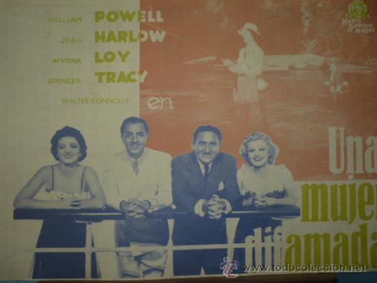 Cine: PROGRAMA DE CINE (ES FACSIMIL) UNA MUJER DIFAMADA - Foto 1