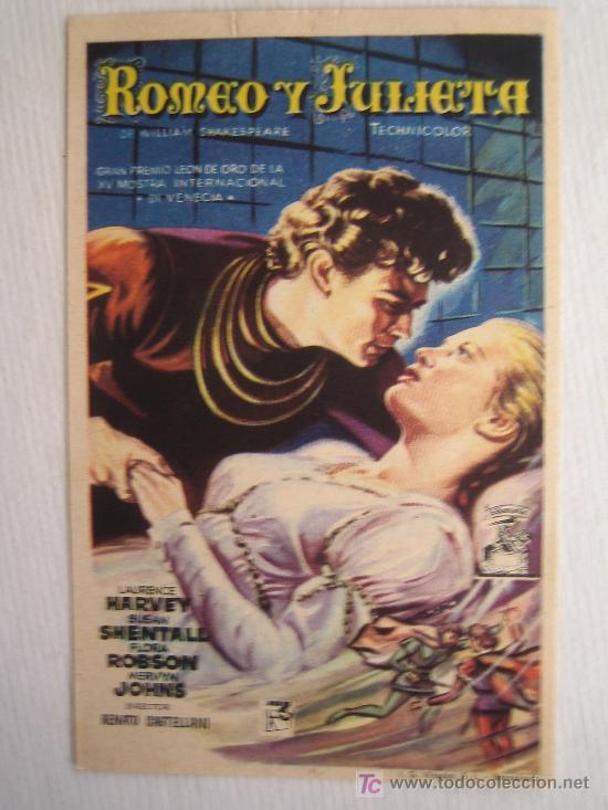 Cine: Folleto de mano - romeo y julieta - chamartin    shakespeare