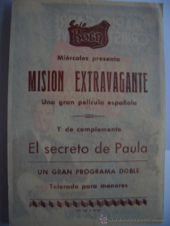 Cine: MISION EXTRAVAGANTE ( DORSO IMPRESO - Foto 3