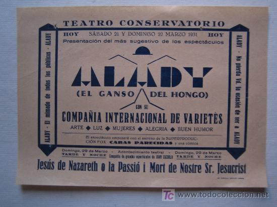 Cine: Folleto de mano local de teatro - alady el ganso del hongo