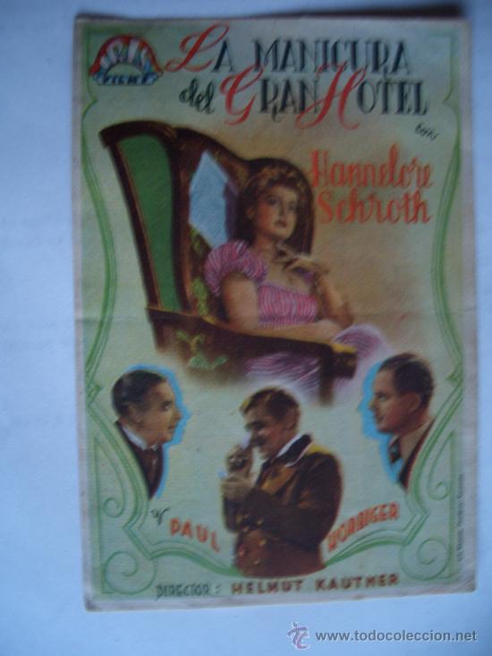 Cine: LA MANICURA DEL GRAN HOTEL ( REVERSO IMPRESO