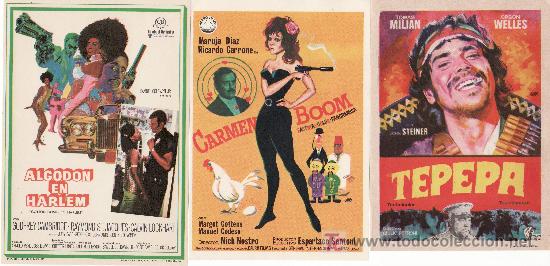 Cine: LOTE 3 PROGRAMAS DE CINE- TEPEPA, ALGODON EN HARLEM Y CARMEN BOOM - Foto 1