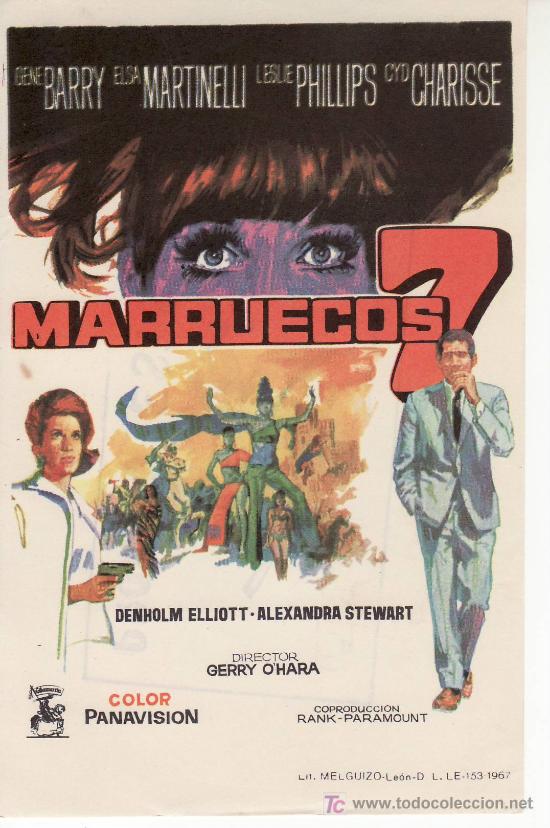 Cine: MARRUECOS 7-PROGRAMA DE MANO A&Ntilde;O 1967-MAS EN RASTRILLOPORTOBELLO - Foto 1