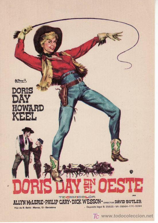 Cine: DORIS DAY EN EL OESTE. CINE COLECCION- PROGRAMAS DE MANO Y MAS EN RASTRILLOPORTOBELLO - Foto 1