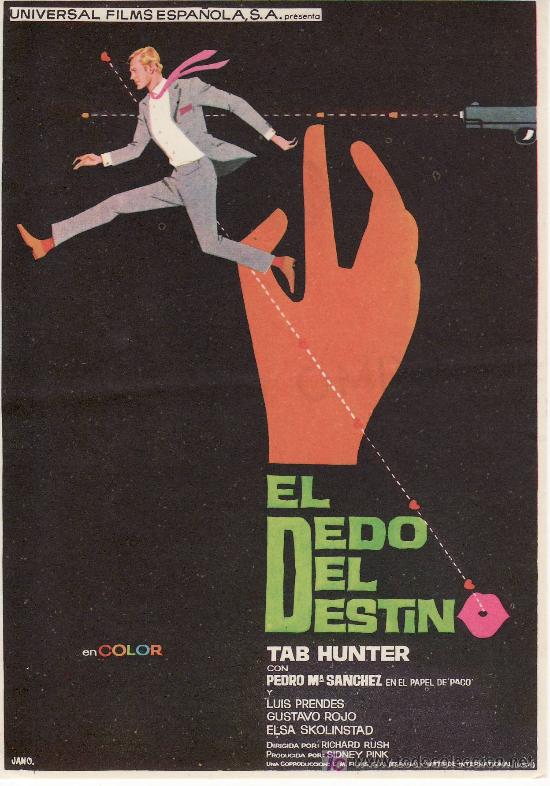 Cine: PROGRAMAS DE CINE COLECCIONALOS!  EL DEDO DEL DESTINO. - Foto 1