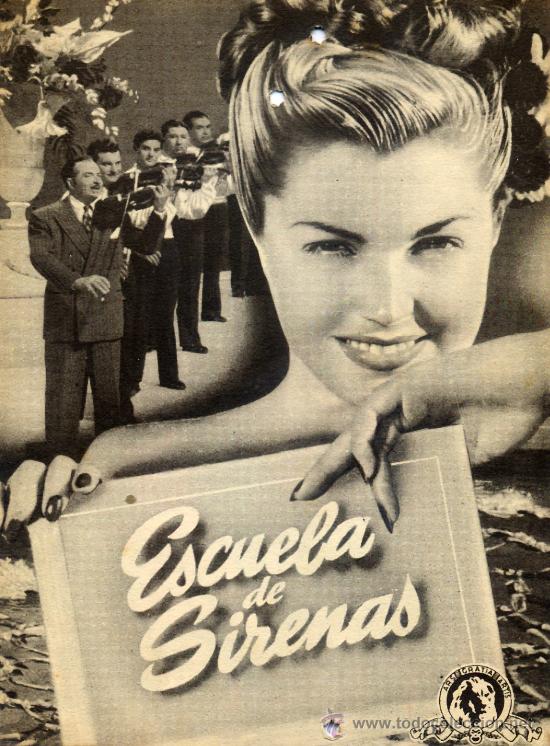 Foglietti di film di film antichi di cinema: ESCUELA DE SIRENAS (FOLLETO DE MANO ORIGINAL) DIRECTOR GEORGE SIDNEY